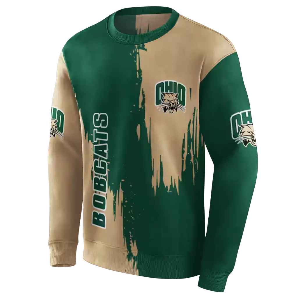 ohio bobcats splatter effect green hoodie new arrival ohio bobcats splatter effect green hoodie new arrival
