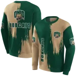 ohio bobcats splatter effect green hoodie best selling