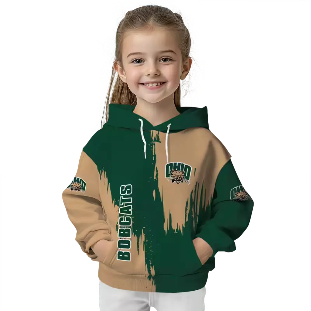 ohio bobcats splatter effect green hoodie top rated ohio bobcats splatter effect green hoodie top rated