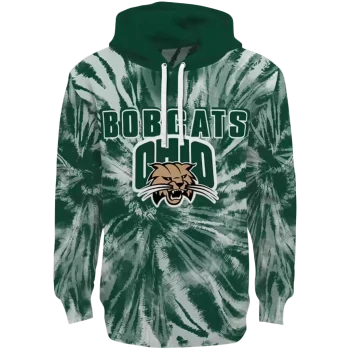 ohio bobcats tie dye pattern green hoodie best selling