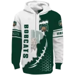 ohio bobcats triangular pattern green white hoodie best selling
