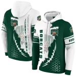 ohio bobcats triangular pattern green white hoodie best selling