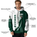 ohio bobcats triangular pattern green white hoodie best selling