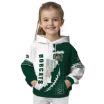 ohio bobcats triangular pattern green white hoodie best selling