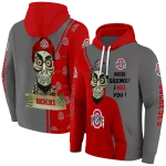 ohio state buckeyes achmed skull scarlet hoodie best selling