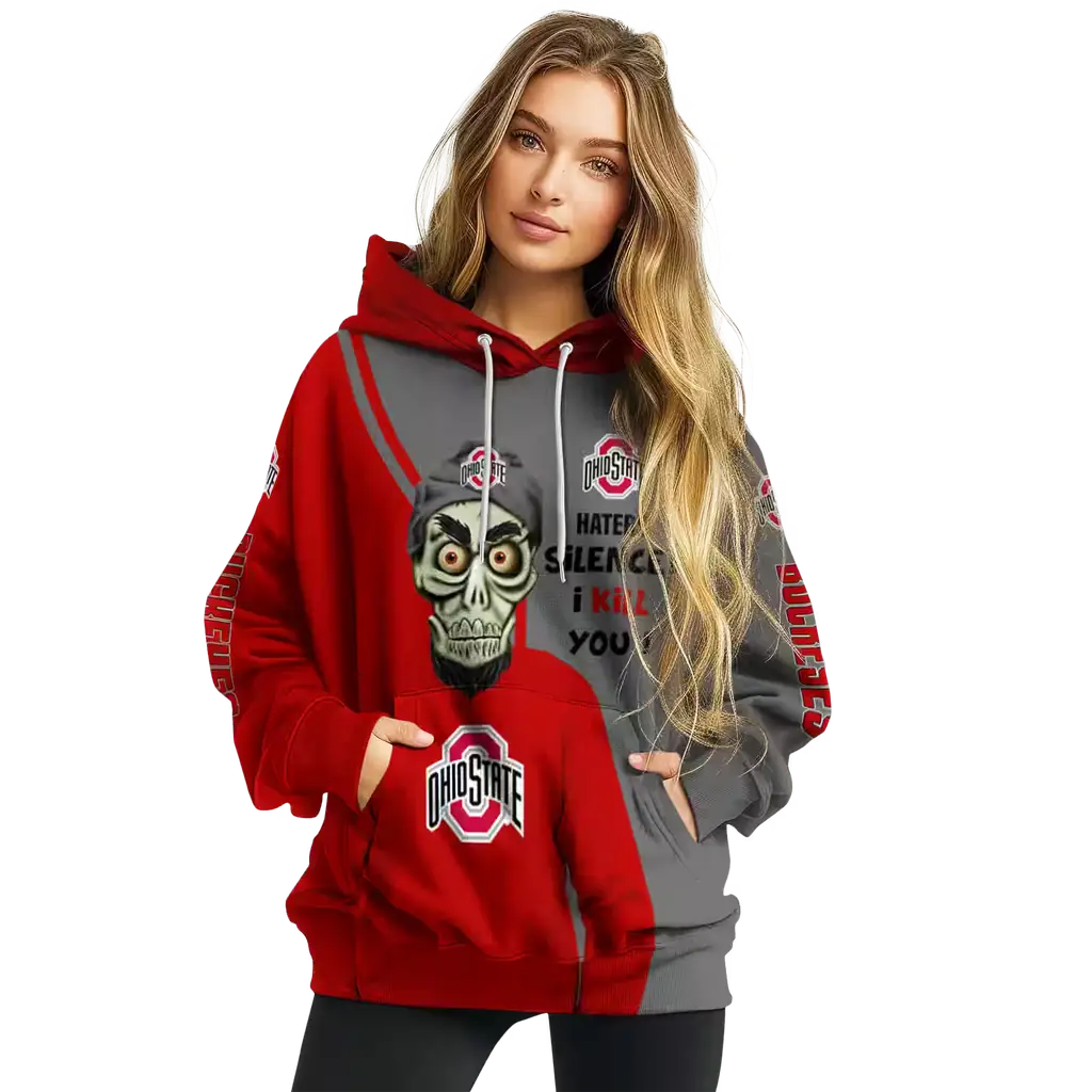 ohio state buckeyes achmed skull scarlet hoodie high quality ohio state buckeyes achmed skull scarlet hoodie high quality