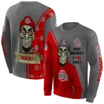ohio state buckeyes achmed skull scarlet hoodie best selling