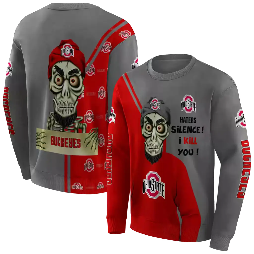 ohio state buckeyes achmed skull scarlet hoodie premium grade ohio state buckeyes achmed skull scarlet hoodie premium grade