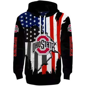 ohio state buckeyes american pride black hoodie best selling