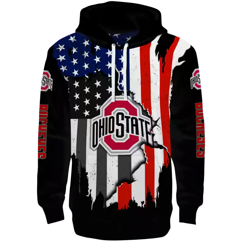 ohio state buckeyes american pride black hoodie best selling ohio state buckeyes american pride black hoodie best selling