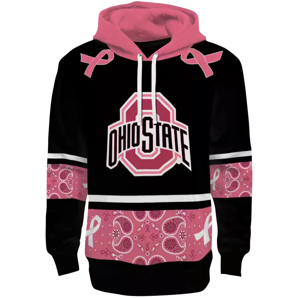 ohio state buckeyes awareness ribbon black pink hoodie best selling ohio state buckeyes awareness ribbon black pink hoodie best selling