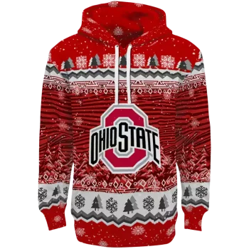 ohio state buckeyes christmas trees scarlet hoodie best selling