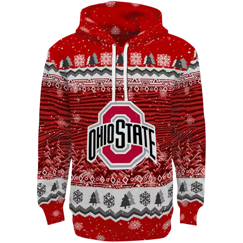 ohio state buckeyes christmas trees scarlet hoodie best selling ohio state buckeyes christmas trees scarlet hoodie best selling