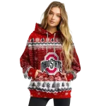 ohio state buckeyes christmas trees scarlet hoodie best selling