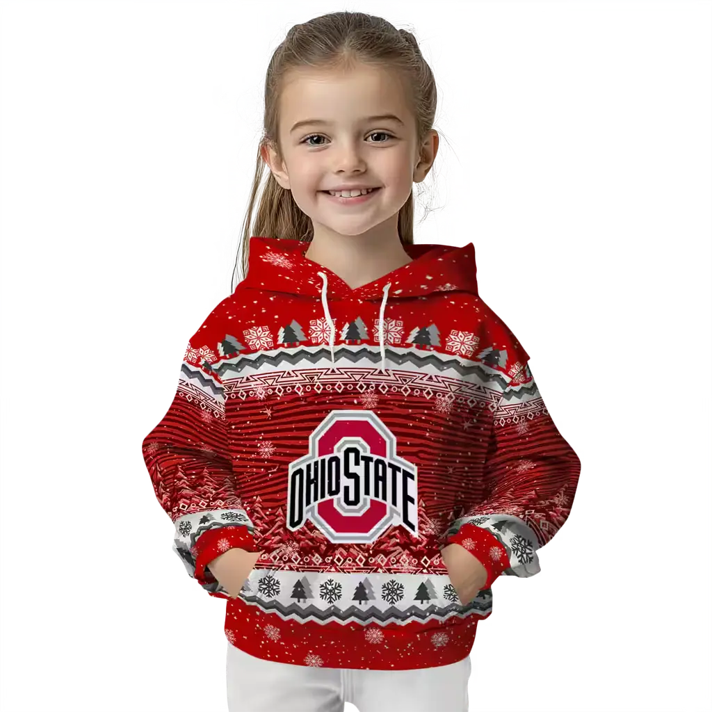 ohio state buckeyes christmas trees scarlet hoodie top rated ohio state buckeyes christmas trees scarlet hoodie top rated