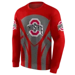 ohio state buckeyes concentric lines scarlet black hoodie best selling