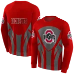 ohio state buckeyes concentric lines scarlet black hoodie best selling