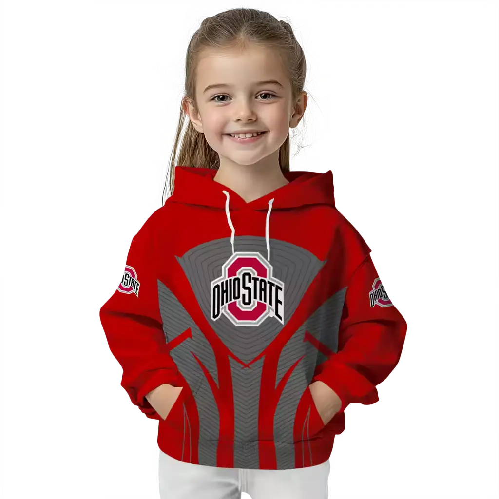 ohio state buckeyes concentric lines scarlet black hoodie top rated ohio state buckeyes concentric lines scarlet black hoodie top rated