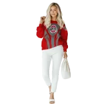 ohio state buckeyes concentric lines scarlet black hoodie best selling