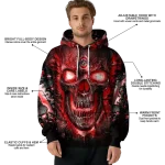 ohio state buckeyes demonic skull scarlet black hoodie best selling
