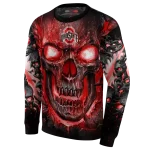 ohio state buckeyes demonic skull scarlet black hoodie best selling