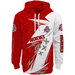 ohio state buckeyes dynamic slash scarlet white hoodie best selling