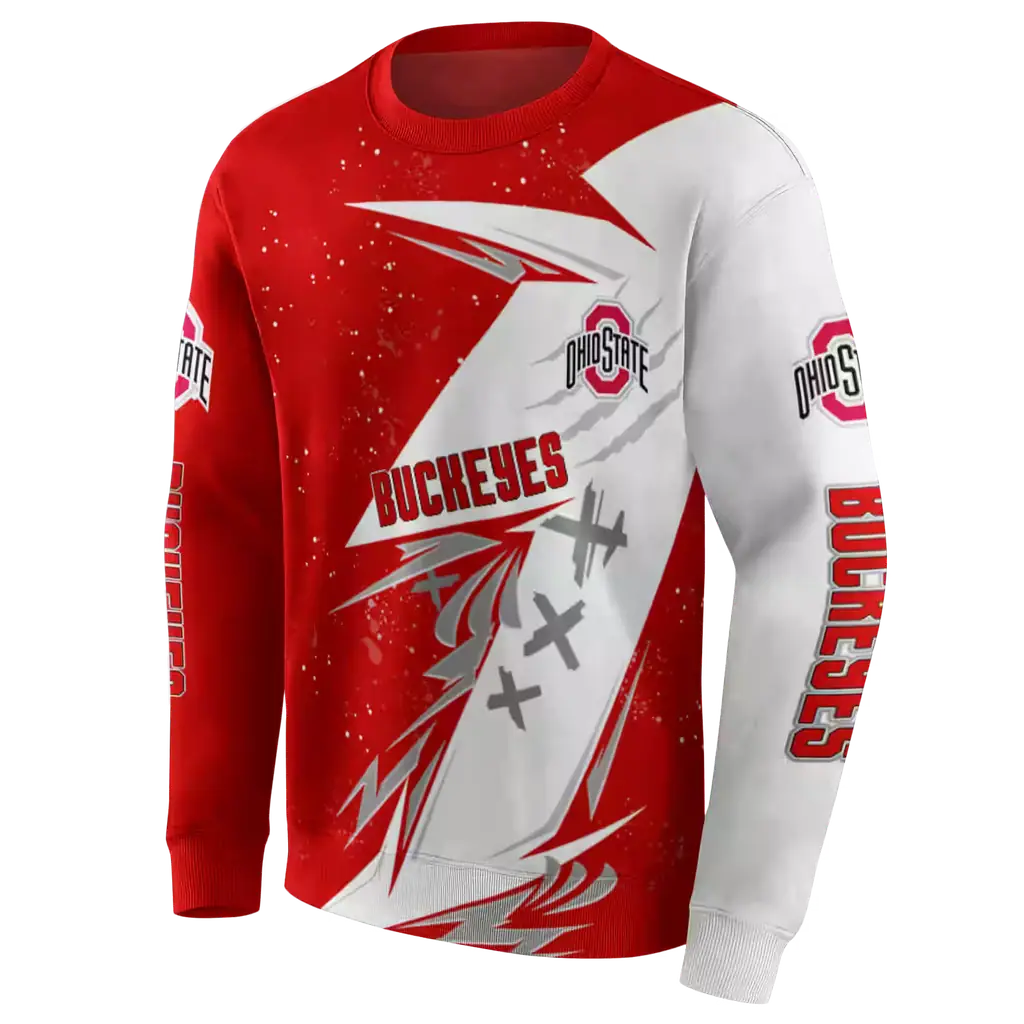 ohio state buckeyes dynamic slash scarlet white hoodie new arrival ohio state buckeyes dynamic slash scarlet white hoodie new arrival