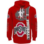 ohio state buckeyes football heartbeat scarlet hoodie best selling