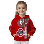 ohio state buckeyes football heartbeat scarlet hoodie best selling