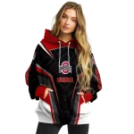ohio state buckeyes futuristic pattern scarlet black hoodie best selling