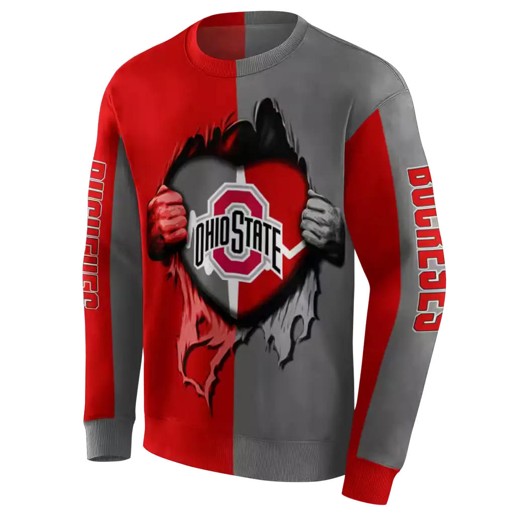 ohio state buckeyes heartbeat graphic scarlet hoodie new arrival ohio state buckeyes heartbeat graphic scarlet hoodie new arrival