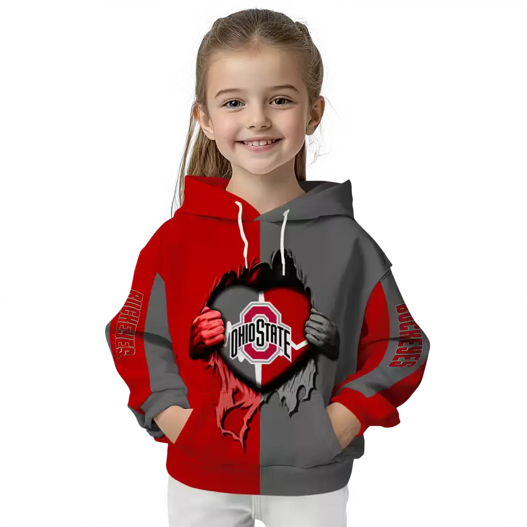 ohio state buckeyes heartbeat graphic scarlet hoodie top rated ohio state buckeyes heartbeat graphic scarlet hoodie top rated