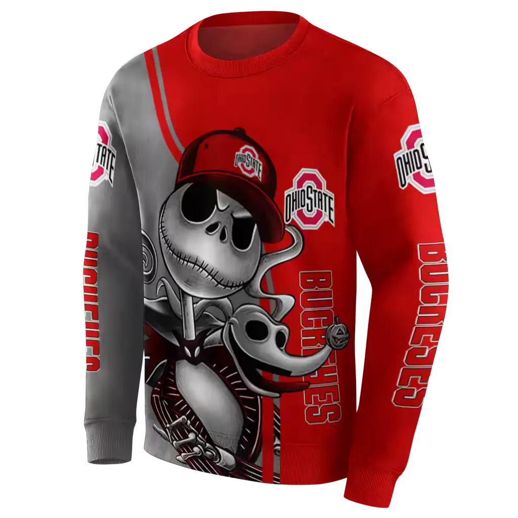 ohio state buckeyes jack skellington scarlet hoodie new arrival ohio state buckeyes jack skellington scarlet hoodie new arrival