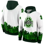 ohio state buckeyes lucky motif white green hoodie best selling