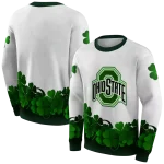 ohio state buckeyes lucky motif white green hoodie best selling
