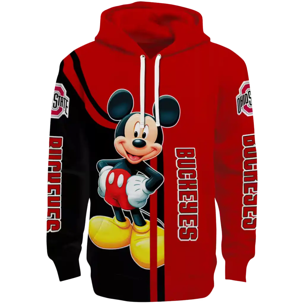 ohio state buckeyes mickey mouse scarlet black hoodie best selling ohio state buckeyes mickey mouse scarlet black hoodie best selling