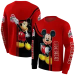ohio state buckeyes mickey mouse scarlet black hoodie best selling