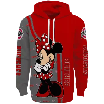 ohio state buckeyes minnie mouse scarlet hoodie best selling