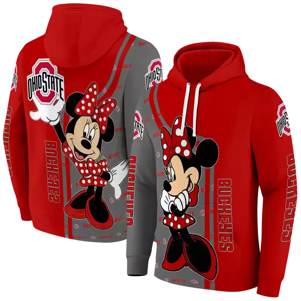 ohio state buckeyes minnie mouse scarlet hoodie fashion forward ohio state buckeyes minnie mouse scarlet hoodie fashion forward