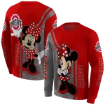 ohio state buckeyes minnie mouse scarlet hoodie best selling