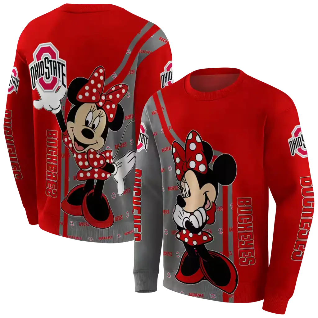 ohio state buckeyes minnie mouse scarlet hoodie premium grade ohio state buckeyes minnie mouse scarlet hoodie premium grade