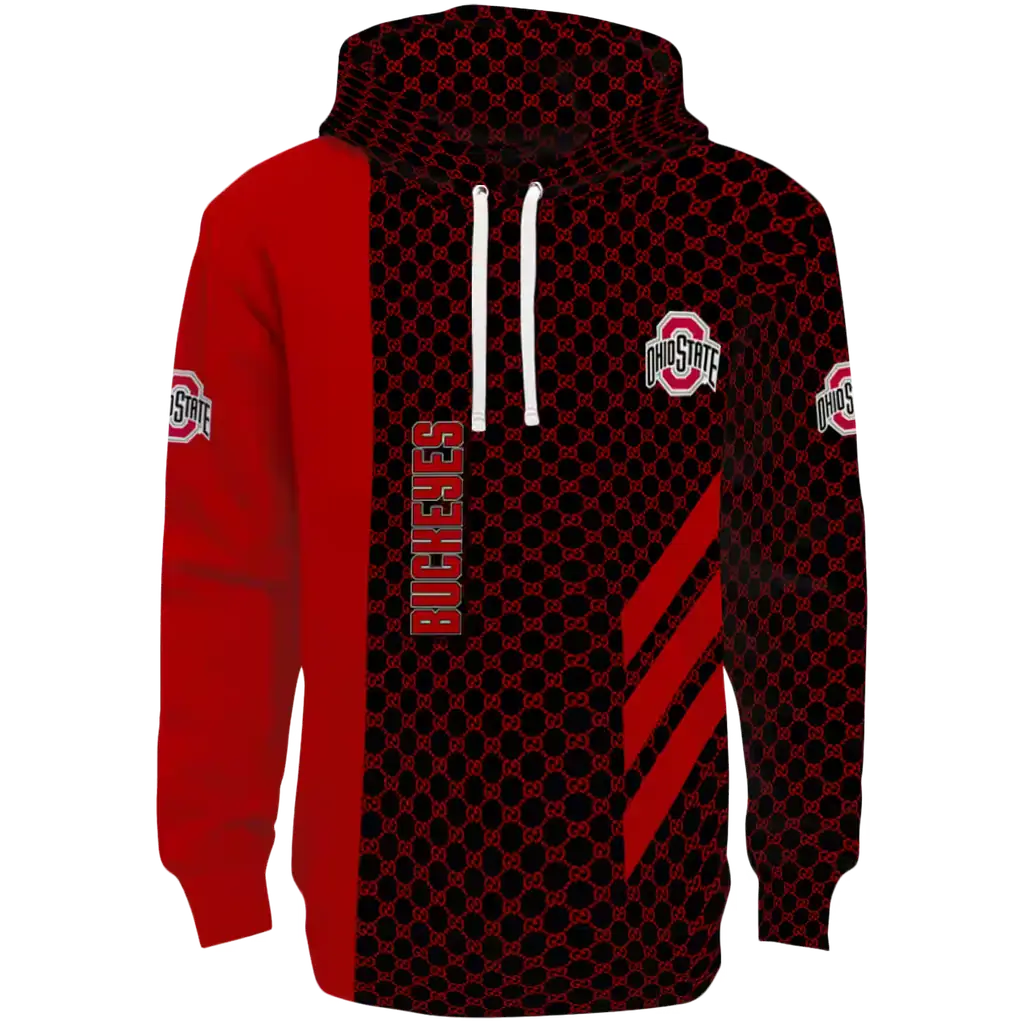 ohio state buckeyes monogram pattern scarlet hoodie best selling ohio state buckeyes monogram pattern scarlet hoodie best selling