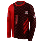 ohio state buckeyes monogram pattern scarlet hoodie best selling