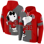 ohio state buckeyes playful snoopy scarlet hoodie best selling