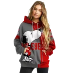 ohio state buckeyes playful snoopy scarlet hoodie best selling