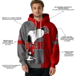 ohio state buckeyes playful snoopy scarlet hoodie best selling