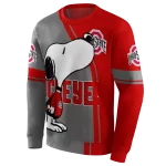 ohio state buckeyes playful snoopy scarlet hoodie best selling