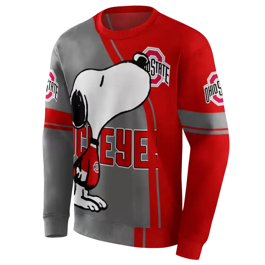 ohio state buckeyes playful snoopy scarlet hoodie new arrival ohio state buckeyes playful snoopy scarlet hoodie new arrival