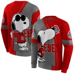 ohio state buckeyes playful snoopy scarlet hoodie best selling