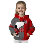 ohio state buckeyes playful snoopy scarlet hoodie best selling